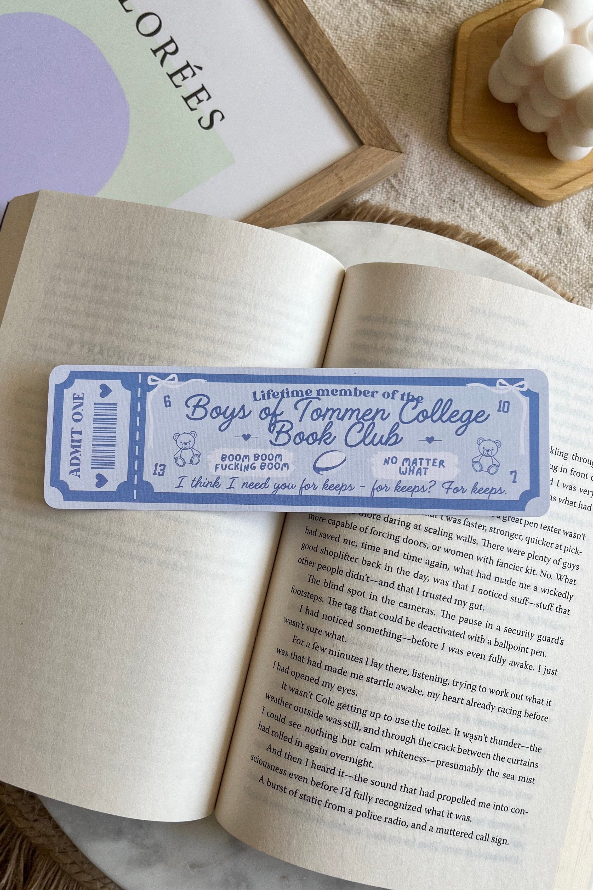 boys of tommen college bookmark, Double Sided Bookmark, Bookclub Bookmark, Ticket Bookmark, boys of tommen college Merch, Cute Bookmark, boys of tommen, gift for reader, bookmarks, book mark, bookish gift, book lover gift, boys of tommen college, linen bookmark