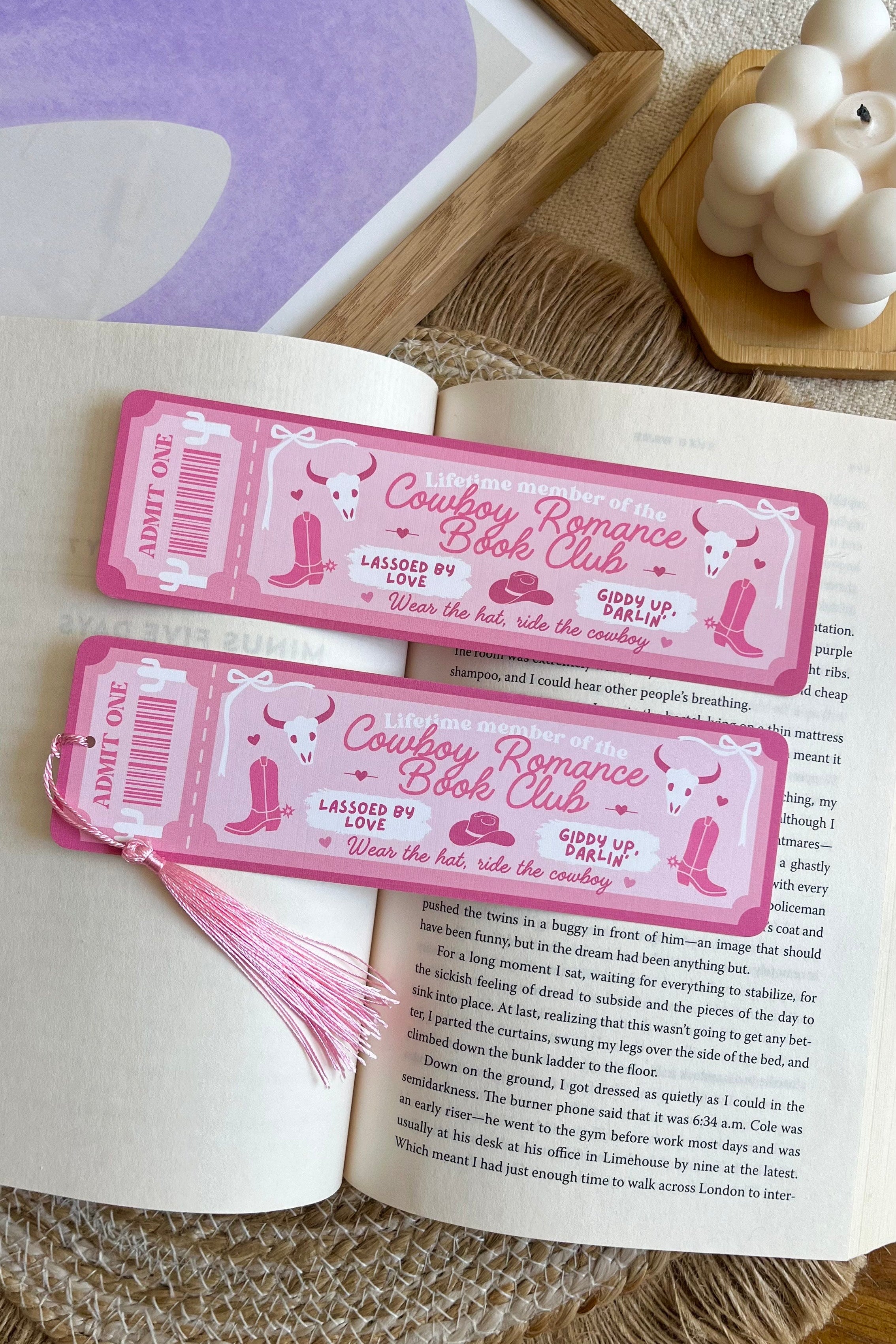 Cowboy romance Book Club Ticket Bookmark, Double Sided Bookmark, Bookclub Bookmark, Ticket Bookmark, Cowboy romance Gift, Cute Bookmark, Cowboy romance bookmark, gift for reader, bookmarks, book mark, bookish gift, book lover gift, Cowboy romance accessories, cowboy romance Merch