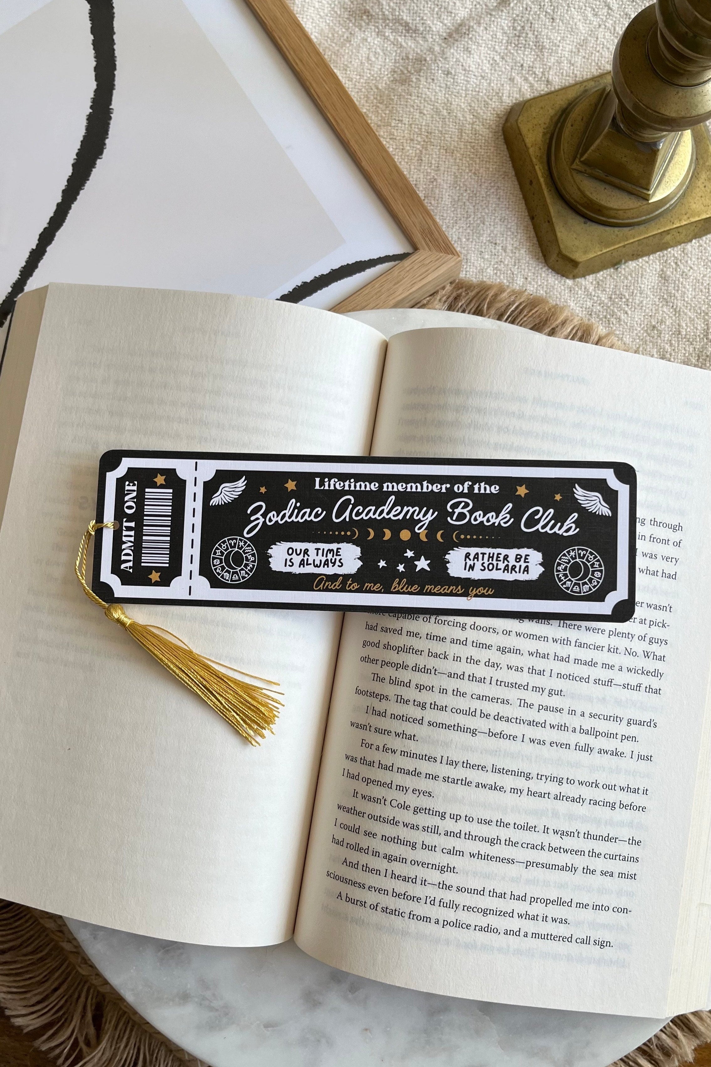 Zodiac academy Book Club Ticket Bookmark, Double Sided Bookmark, Bookclub Bookmark, Ticket Bookmark, Reader Gift, Cute Bookmark, gift for reader, bookmarks, book mark, bookish gift, book lover gift, zodiac academy Merch, zodiac academy accessories, bounded bloom