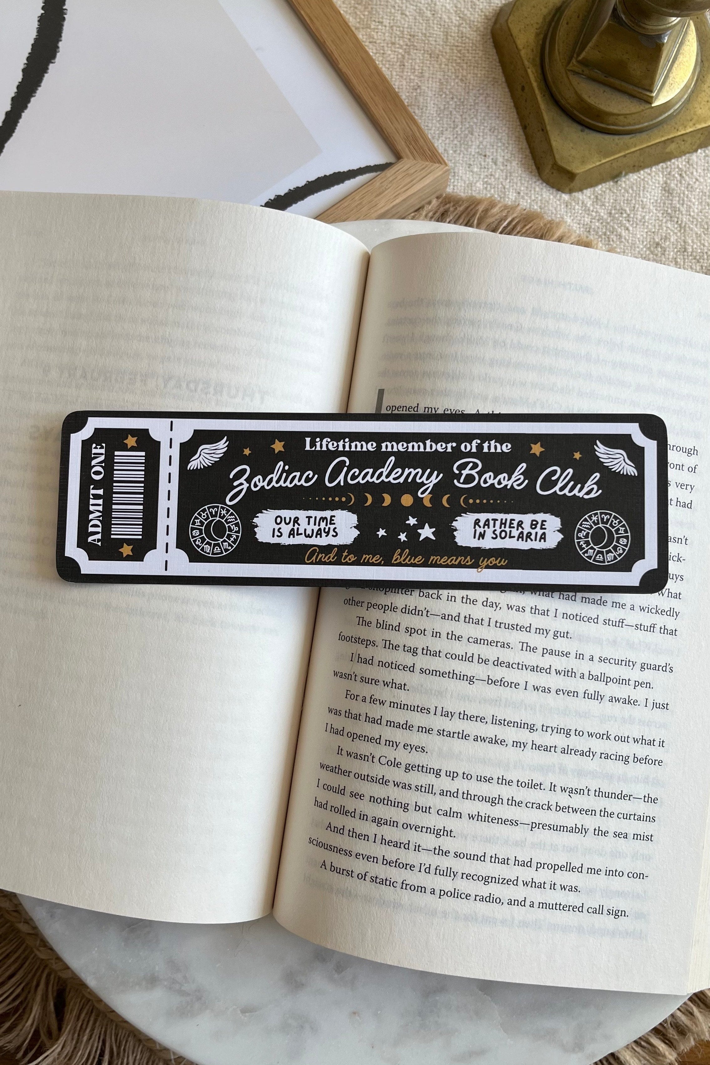 Zodiac academy Book Club Ticket Bookmark, Double Sided Bookmark, Bookclub Bookmark, Ticket Bookmark, Reader Gift, Cute Bookmark, gift for reader, bookmarks, book mark, bookish gift, book lover gift, zodiac academy Merch, zodiac academy accessories, bounded bloom
